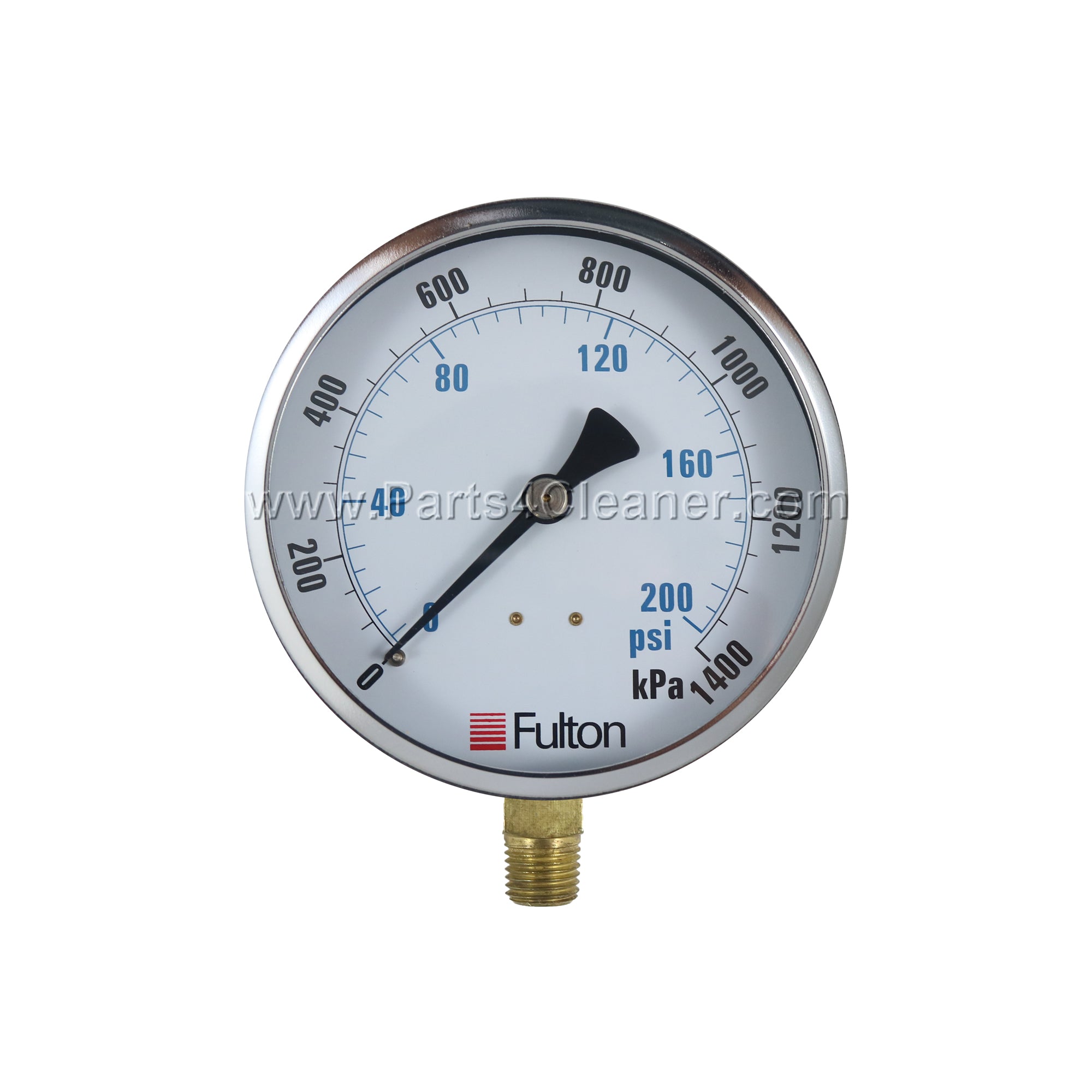 FULTON 0-200 PSI STEAM PRESSURE GAUGE (FN230333) Parts Cleaner